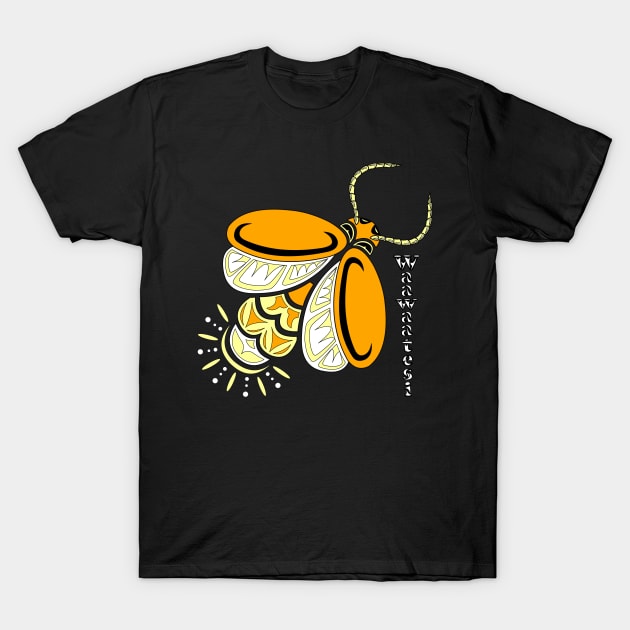 Firefly (Waawaatesi) T-Shirt by KendraHowland.Art.Scroll